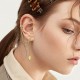 4PCS Ear Cuff Earrings Chain Earrings For Women Leaf Ear Earrings Butterfly Earrings Wrap Clip On Earring Star Crawler Dangling Tassel Chain Earrings For Girls